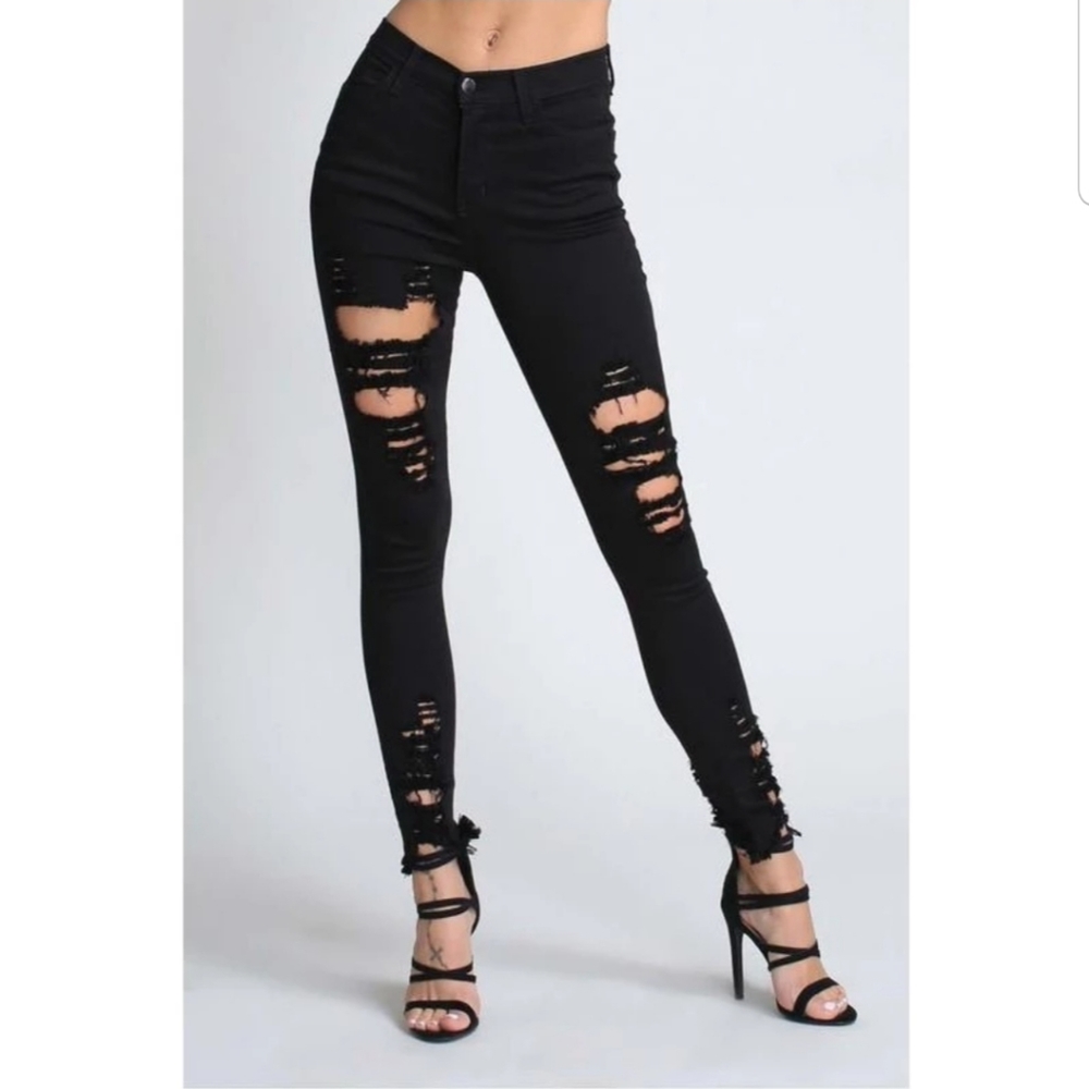 High Distressed Skinny Jean's